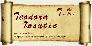 Teodora Košutić vizit kartica
